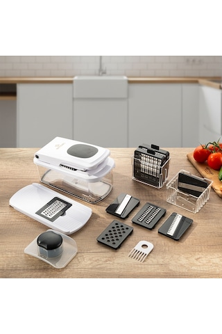 Emsan Smart Hazneli Doğrayıcı Beyaz 10 Parça Beyaz