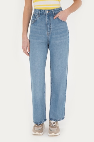 U.S. Polo Assn. Kadın Açık Mavi Loose Fit Jean Pantolon 50282798-DN0021