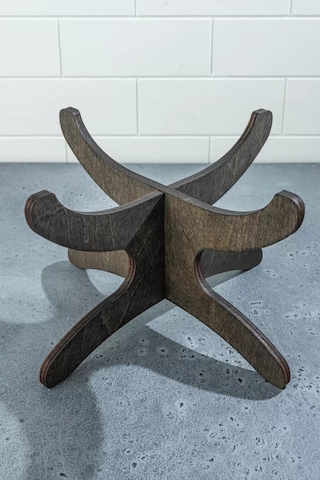 H&t Wood Sıcak Yemekler İçin Ayaklı Servis Tabağı Altında 1 Adet 257576293 Koyu Kahverengi