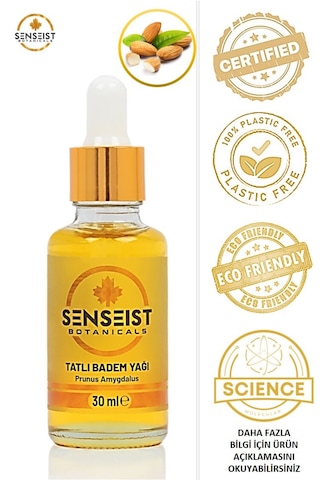 Senseist Botanicals Tatlı Badem Yağı 30 Ml %100 Saf - Sertifikalı