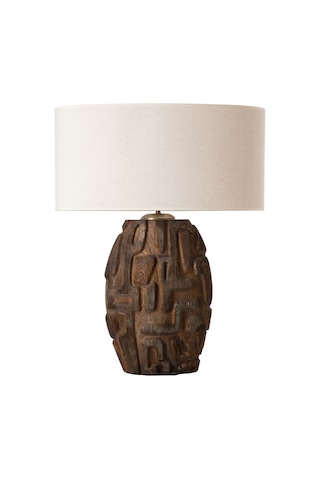 Mudo Home Carving Abajur Kahve