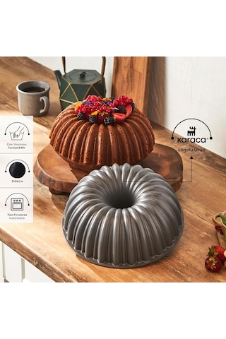 Karaca Cake Pro Dilimli Antrasit Döküm Kek Kalıbı Diğer