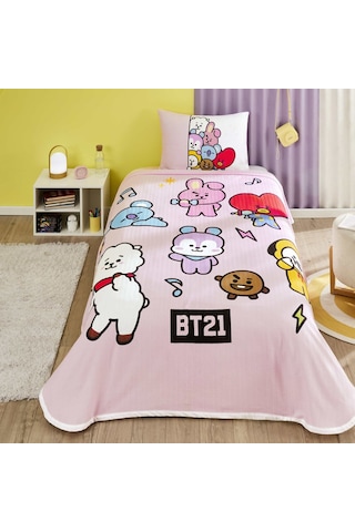 Taç Lisanslı Bt21 Tek Kişilik Pamuk Pike Takımı 000000001000047438