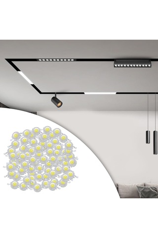 Homyl Projektör Için Yüksek Güçlü Led Boncuk Çipi Parlaklık 100x-3w-beyaz