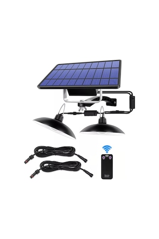 Exeo Solar LED Aydınlatma Güneş Enerjili 2 li Lamba Beyaz Işık
