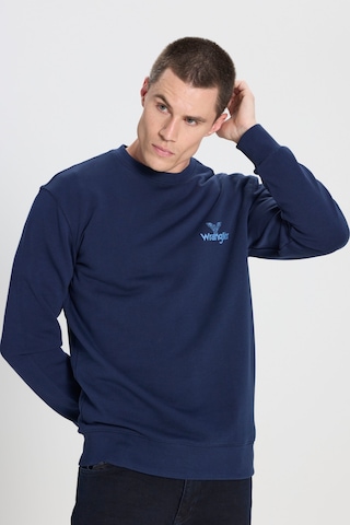 Wrangler Regular Fit Normal Kesim Bisiklet Yaka %100 Pamuk Lacivert Sweatshirt W6895935358 Navy