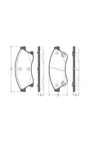 Chevrolet Aveo 1.3d 2011-2013 Bosch Ön Balata 25031