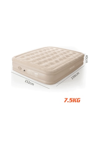 Shufa Şişme Kendinden Elektrikli Pompalı Yatak 152x198x40 Cm Krem