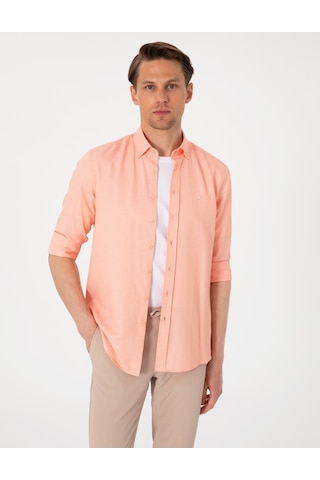 Pierre Cardin Erkek Mercan Gömlek Desenli 50306996-vr186 Mercan