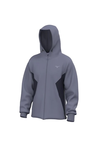 Mizuno Athletics Sweat Jacket Erkek Kapüşonlu Fermuarlı Sweatshirt Gri / Lacivert Çok Renkli