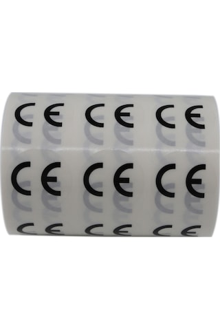 Pp Şeffaf Ce Etiketi - 25mm Çapında 1000 Adet Yan Yana 3 Lü
