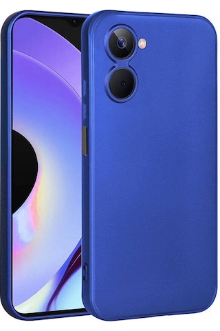 Realme 10 4g Kılıf Zore Premier Silikon Kapak Saks Mavi
