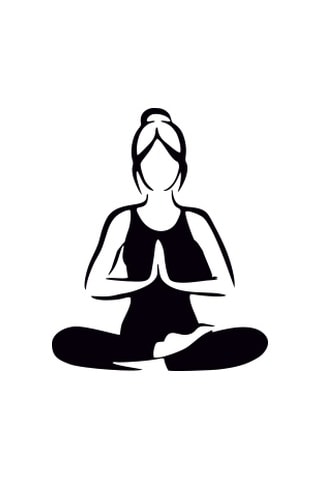 4 Adet Yoga Yapan Kadın Priz Sticker