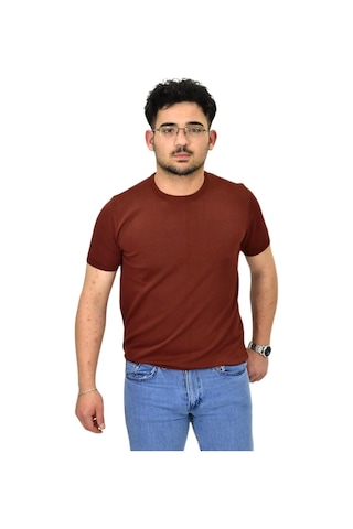 Raymons Erkek Triko Sıfır Yaka Tişört P6035 Bgl-st04505 Tarçın