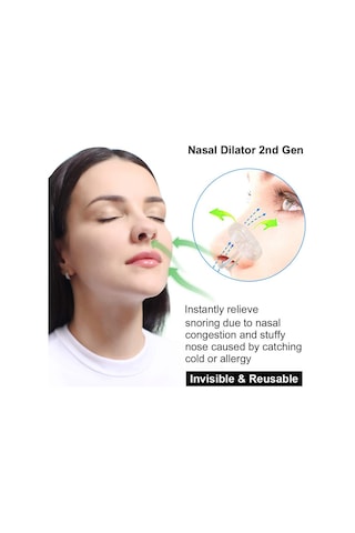 Qingmipy "görünmez Burun Genişletici - Horlamayı Önler, Rahat Nefes Sağlar 3 Adet M Beden "