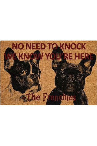 Suntek Köpek Kapı Mat Rahat Dekor  Ön Fransız-bulldog Fransız Bulldog