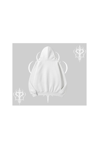 Tarzsokak Beyaz Hırka Sweatshirt Özel Logolu