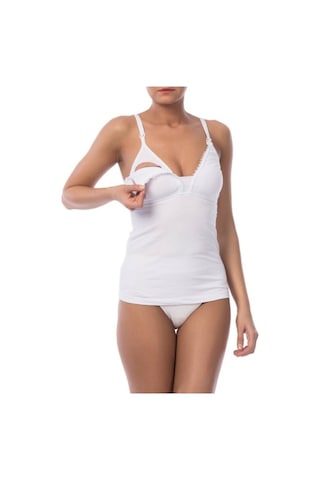 Kadın Beyaz Pamuk Emzirme Atleti 3050 001