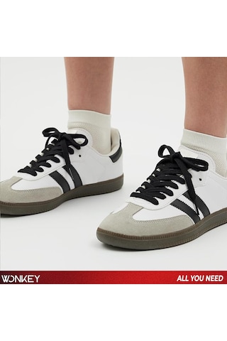 Wonkey Yassı Sneakers Spor Ayakkabı Bağcığı , Düz Bağcık , Yüksek Kaliteli Bağ, Spor Ayakkabılar İçin Premium Pamuk Bağı, Kaliteli Bağcık 1 Çift Siyah