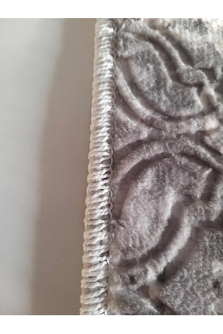 Kaymaz Taban Banyo Paspas Seti -3 Parça Klozet Takımı İndigo Mavi Gri Mavi