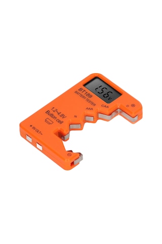 Vkemall Bt189 Turuncu Pil Test Cihazı - Aa/aaa/c/d/n/9v/6f22 Ve 1.5v/3v Düğme Pilleri İçin Akıllı Kapasite Ve Voltaj Testeri