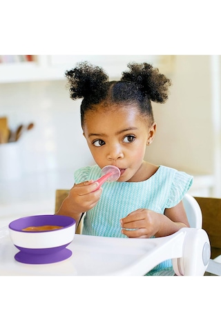 Munchkin Yumuşak Beslenme Alıştırma Kaşıkları 6+ Ay Mor - Pembe