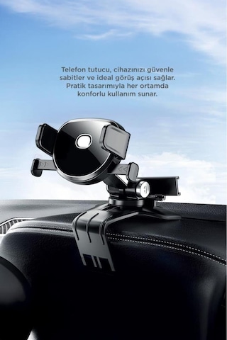 Telefon Tutucu Araç İçi Vakumlu Sarsıntı Önleyici Telefon Tutacağı Jx068 Siyah Diğer