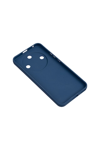 Noktaks - Honor Magic 8 Lite 5g Uyumlu Kılıf Mat Esnek Biye Silikon Kapak - Lacivert - T40999