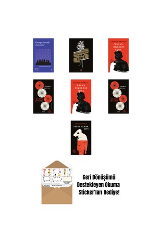 George Orwell 7 Kitap Set + Okuma Sticker'ları