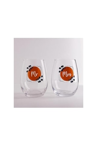 Mr & Mrs 2&apos Li Meşrubat Bardağı Açık Kırmızı