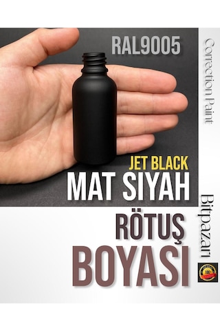 Mat Siyah Rötuş Boyası 20ml - Ral9005
