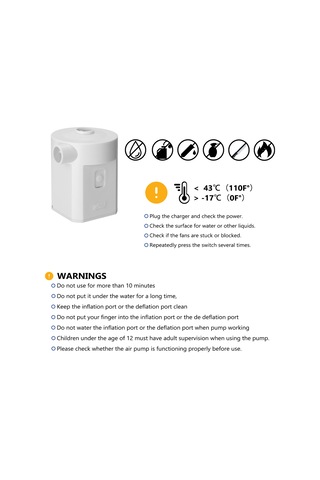 Monyee Beyaz Usb Elektrikli Hava Pompa, 4 Farklı Uçlu, Ev Ve Seyahat İçin Taşınabilir, Hızlı Ve Güvenli Enflasyon Aleti