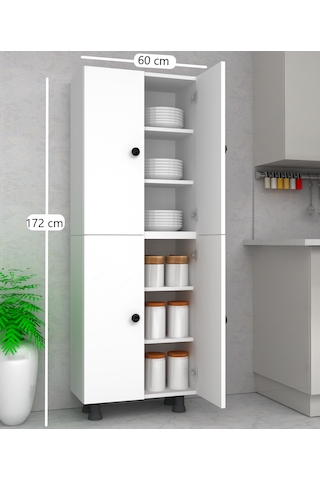 Çok Amaçlı Dolap Mutfak Kiler Banyo Dolabı 60 Cm Suntalam