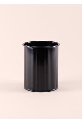 The Mia Stripe Tezgah Üstü Kaşıklık Siyah 13x11 Cm Siyah