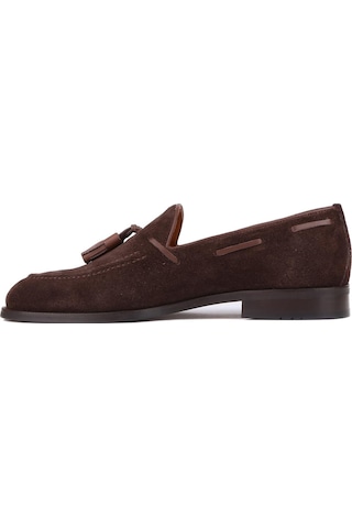 Shoetyle - Kahverengi Süet Deri Püsküllü Erkek Klasik Ayakkabı 250-7951-840-kahverengi