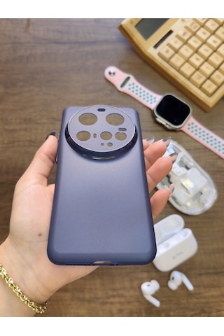 Mi 15 Ultra Uyumlu Süper İnce Mat Ultra Thin Silikon Kılıf Lacivert