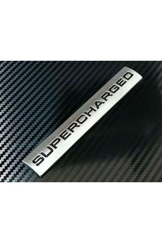 Supercharged Metal Logo / Yazı / Arma Range Rover Oem Kalite 0