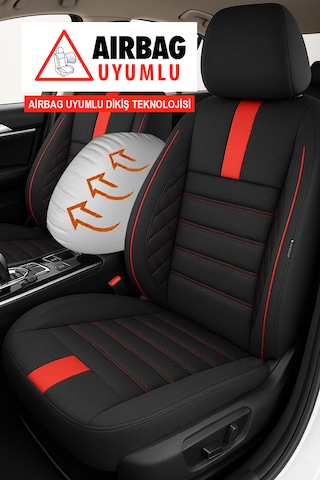 Oniks Tay Tüyü Oto Koltuk Kılıfı Fiat Egea-linea-punto-albea-marea-tipo-uno Uyumlu Kırmızı
