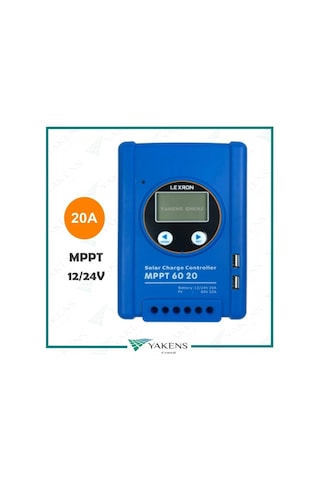 20a Amper Mppt 12/24v Solar Şarj Kontrol Cihazı Mppt Regülatör Lexron