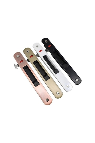 Pazly Kaliteli Çinko Alaşımlı Sürgülü Kapı Kilidi - Dayanıklı Pencere Mandalı Kapı Kolu Kilidi - Color 2 Çift Taraflı Kilit