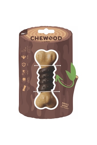 M-pets Chewood Kemik Kauçuk Köpek Oyuncağı 3.9x5.1x5.8 Cm Small Kahverengi
