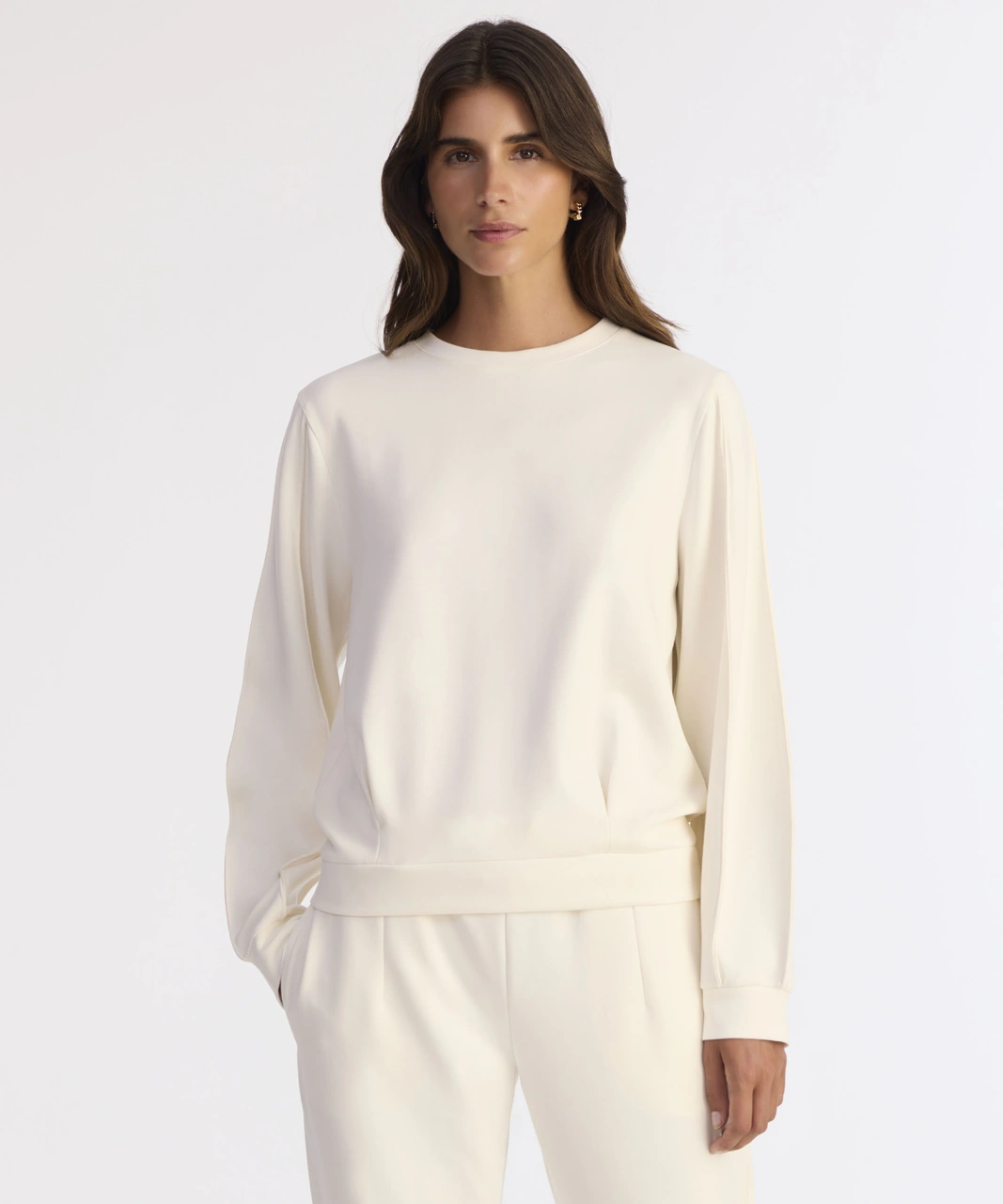 Yargıcı Regular Bisiklet Yaka Uzun Kol Sweatshirt 25kksw9013l 006 Ekru
