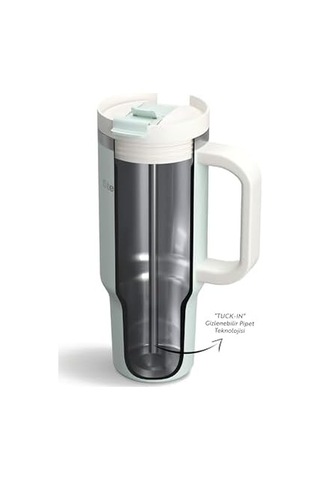 2 Moods Tuck-in Tumbler Sızdırmaz Çelik Termos 900 Ml Sprout Green St-240 Açık Bej