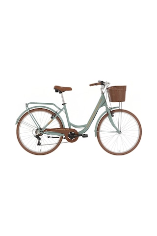 Bisan Sorrento-s Kadın Şehir Bisikleti 44cm V 26 Jant 7 Vites Yeşil Silver Çok Renkli