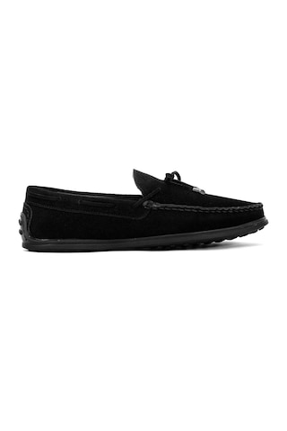 Elit Alf04s Erkek Hakiki Deri Loafer Ayakkabı Siyah Siyah