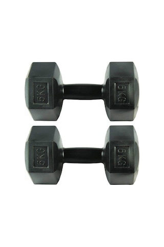 Arben Tedarik Arbentedarik Dambıl Seti 5 Kg x 2 Adet 10 Kg Ağırlık Seti Dumbell Set Siyah