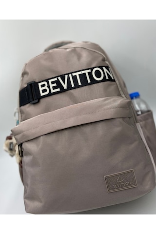 Su İtici Kumaş Unisex Vizon Okul Çantası 34200