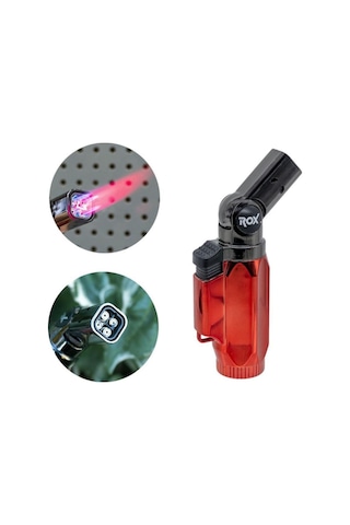 Rox Dört Alev Çıkışlı Mini Torch Pürmüz Siyah
