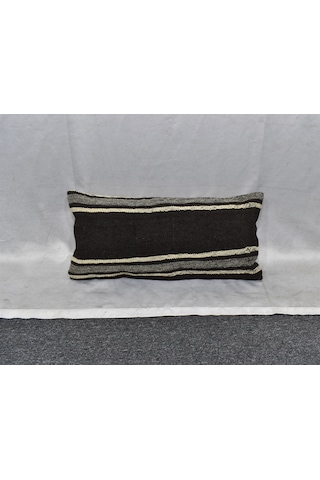 Zehra Abla Halı Yeni El Dokuma Dekoratif Lumbar Kilim Kırlent Yastık Kılıfı 6698 Çok Renkli