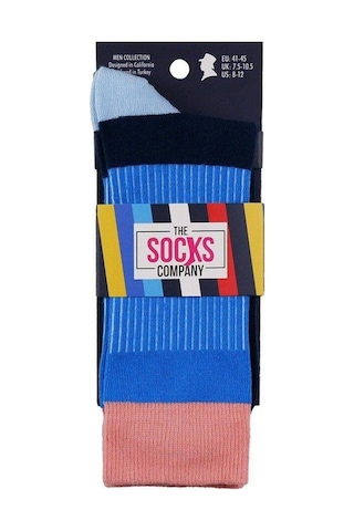 Desenli Erkek Soket Çorap-1860 Çok Renkli